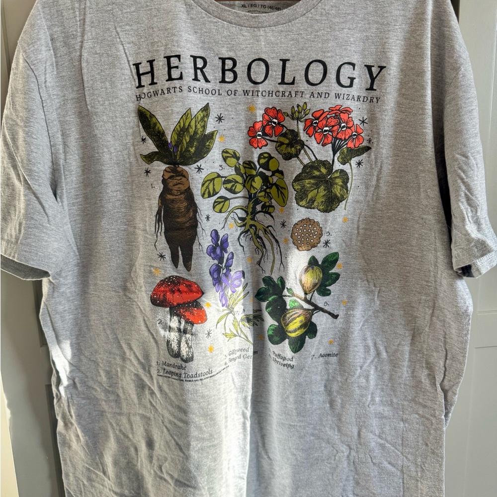 Harry Potter inspired, Gray Herbology Graphic T-Shirt